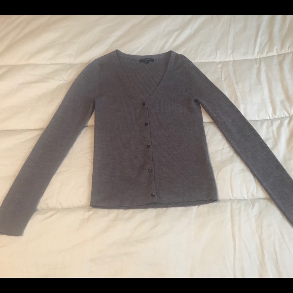 Tomstory open gray cardigan
